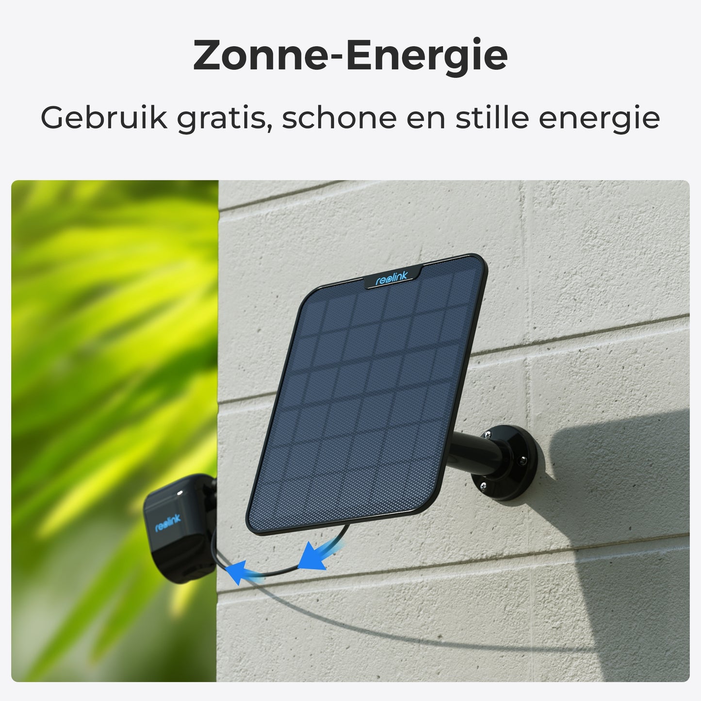 Reolink zonnepaneel zwart zonne-energie