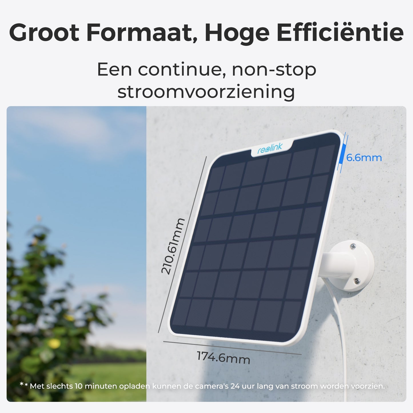 Reolink zonnepaneel formaat