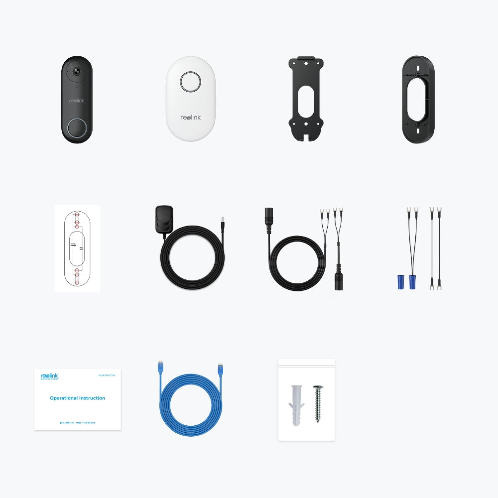 Reolink D340W videodeurbel inhoud doos