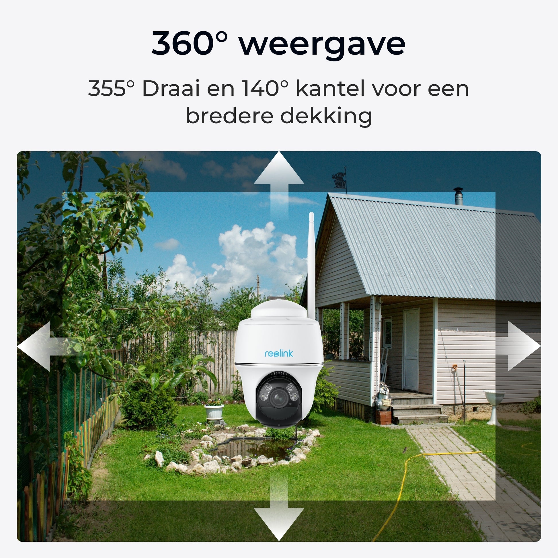 Reolink Argus B430 wit - 360 graden weergave