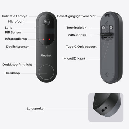 Reolink D340 specificaties videodeurbel batterij