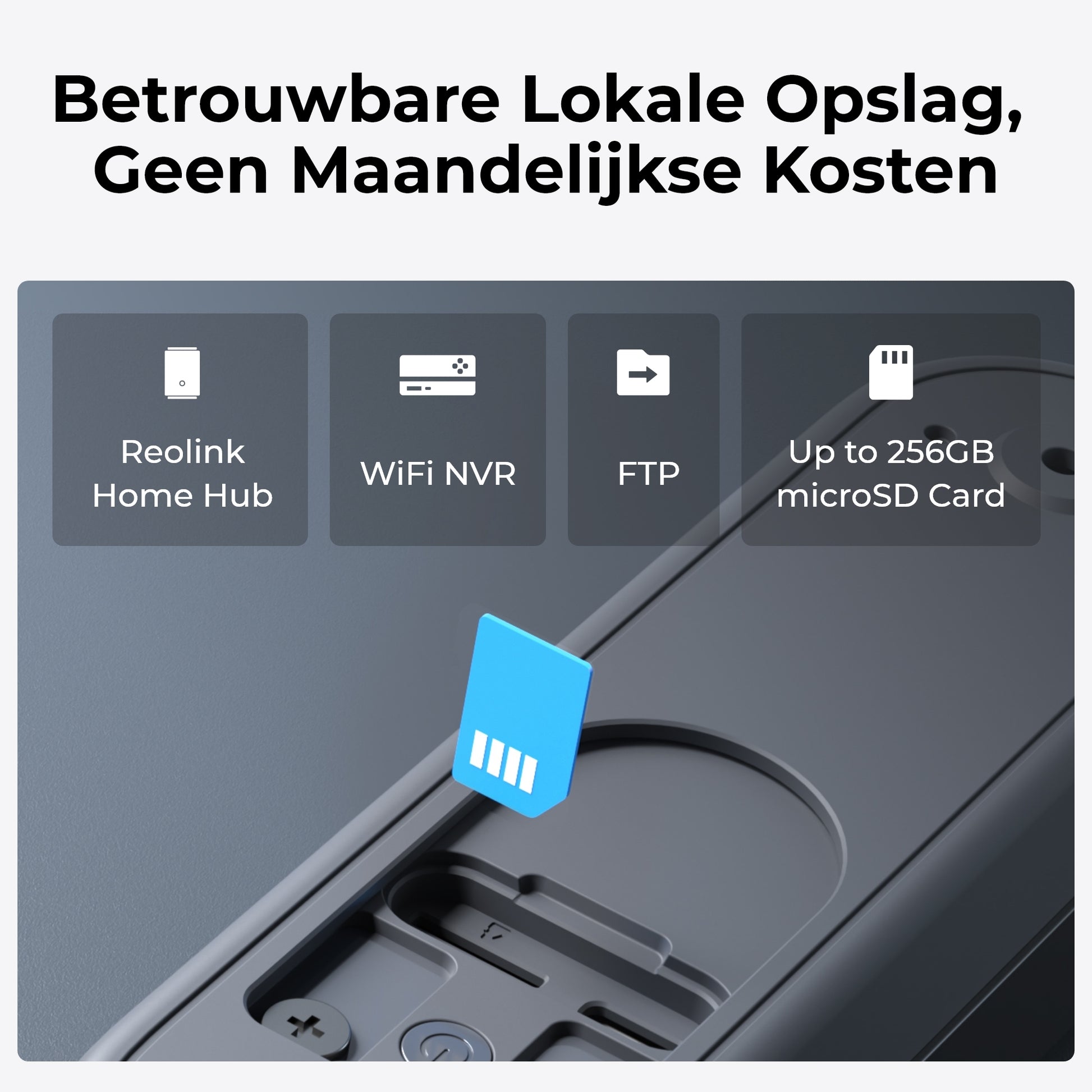 Reolink D340 opslagopties