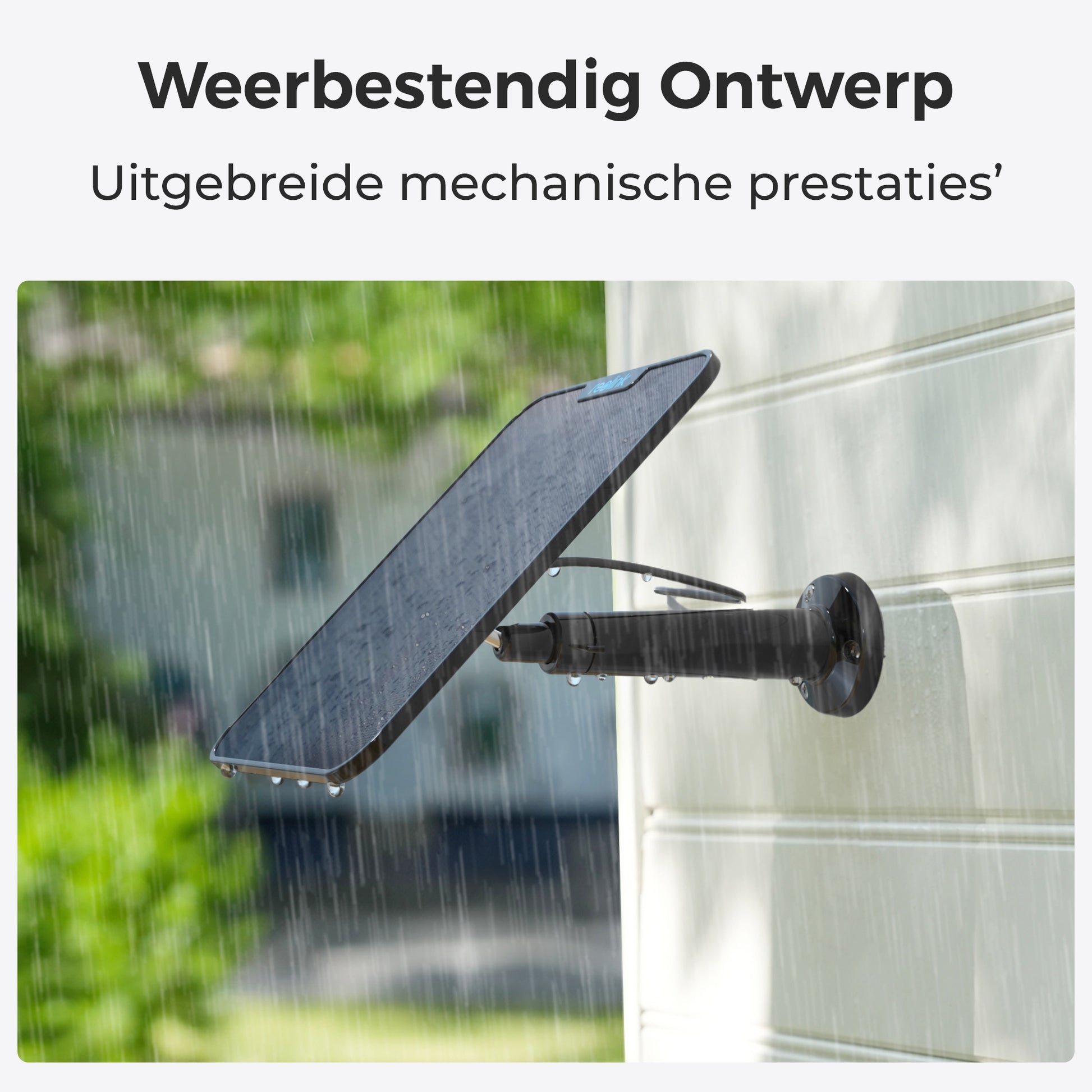 Reolink zonnepaneel zwart weerbestending ontwerp