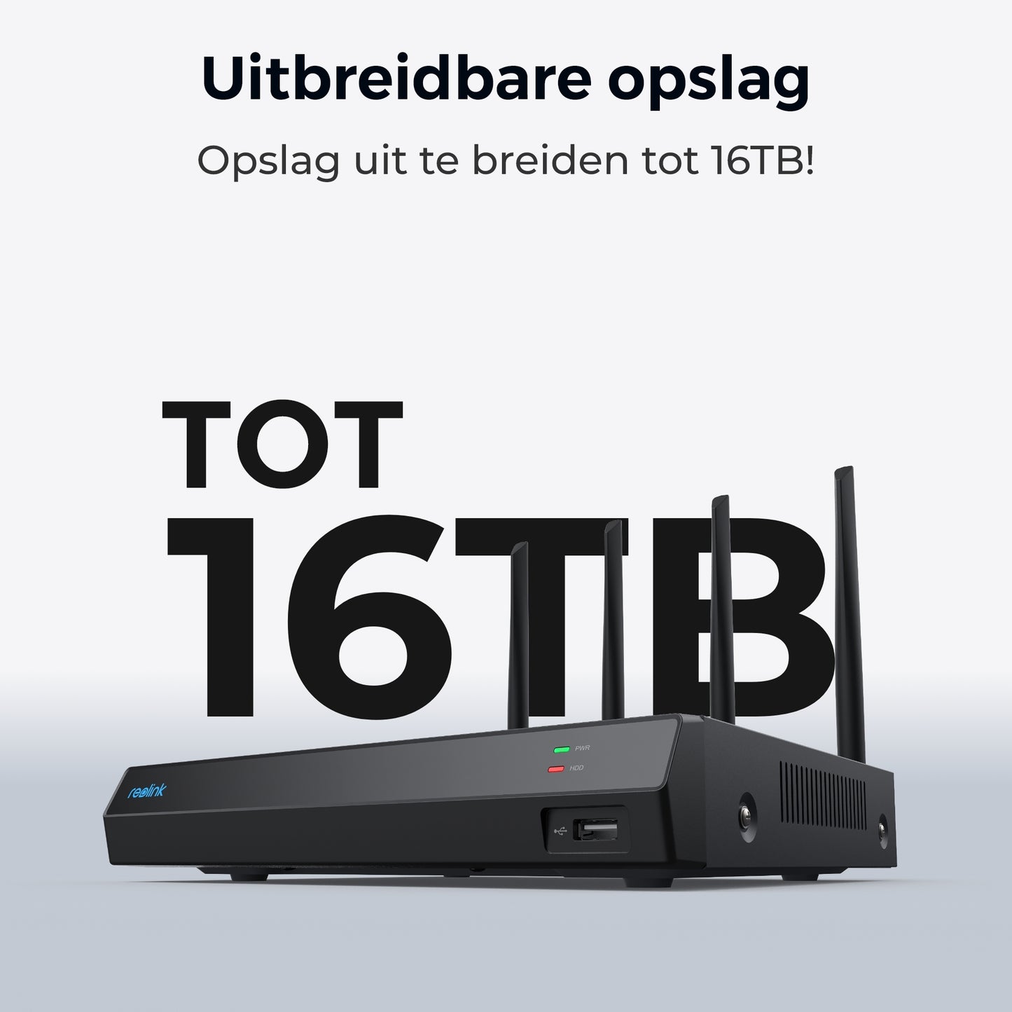 Reolink NVS12W uitbreidbaar to 16TB opslag