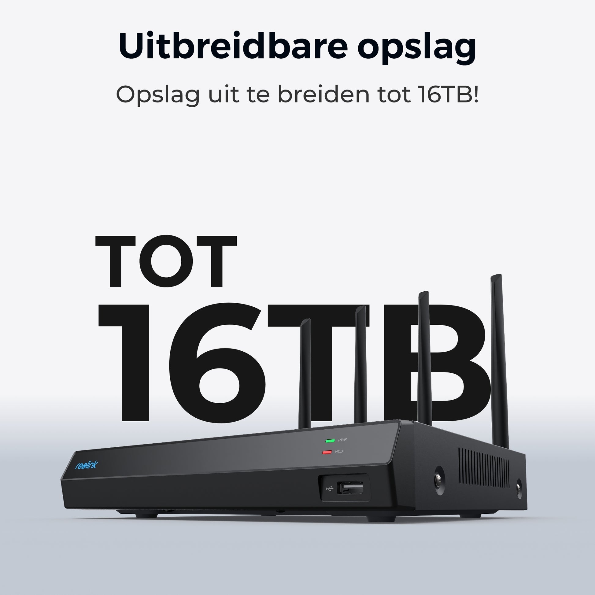 Reolink NVS12W uitbreidbaar to 16TB opslag