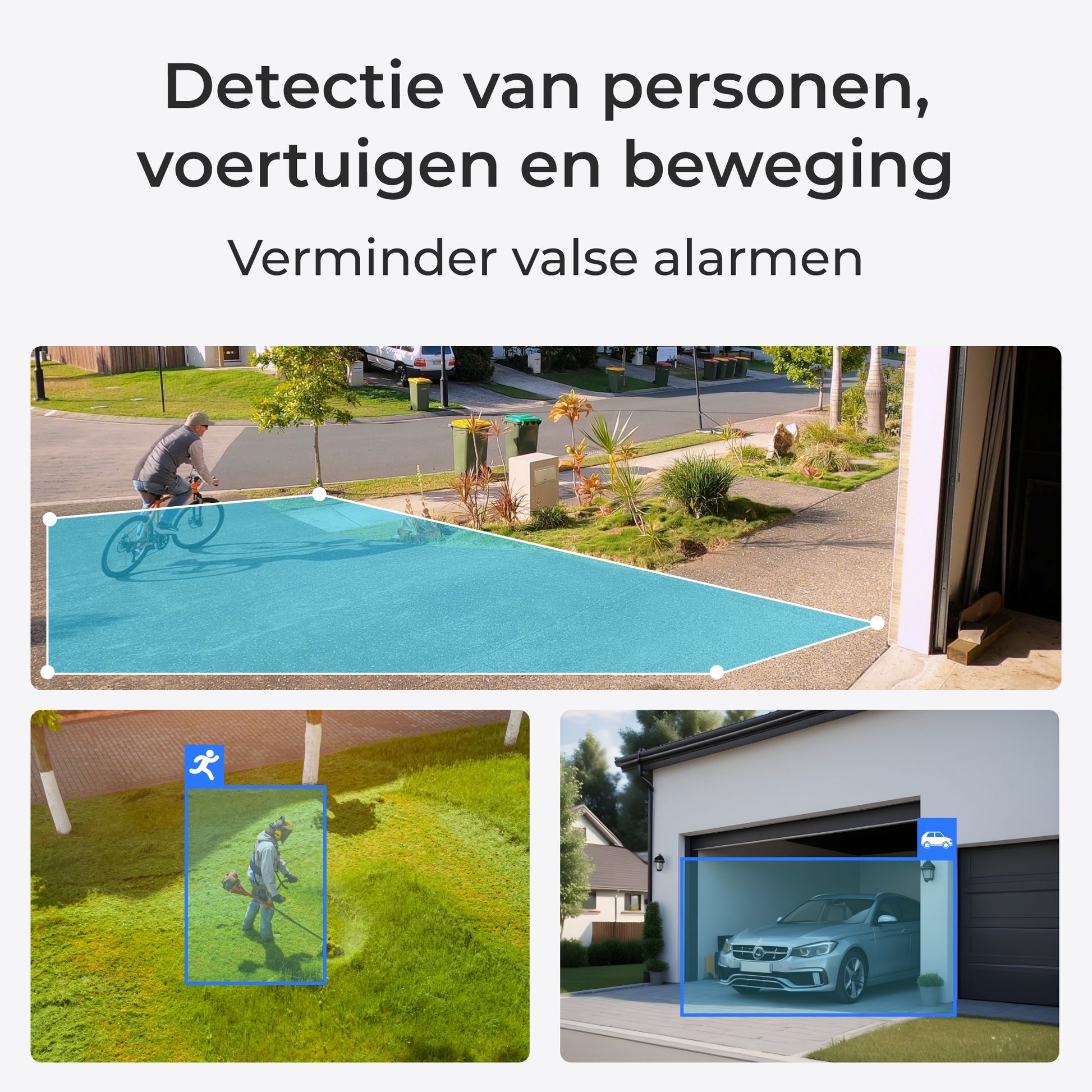 Reolink P437 slimme detectie personen, voertuigen en beweging