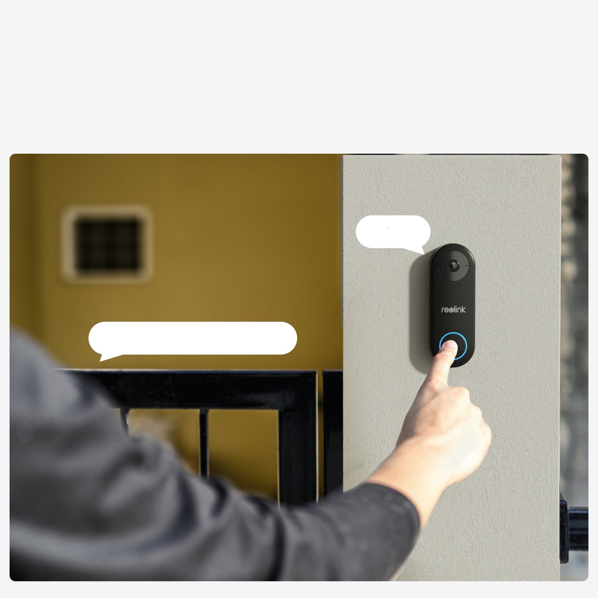 Reolink D340W videodeurbel communicatie aan de deur