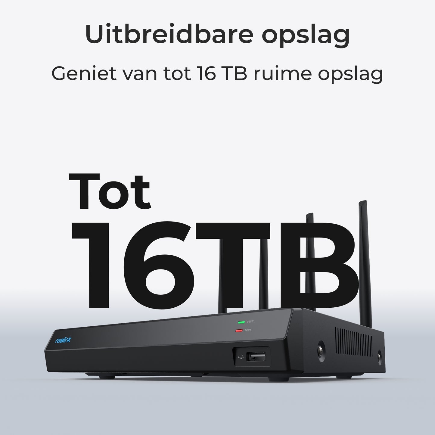 Reolink nvs12-8mb4w uitbreidbaar tot 12TB opslag lokaal