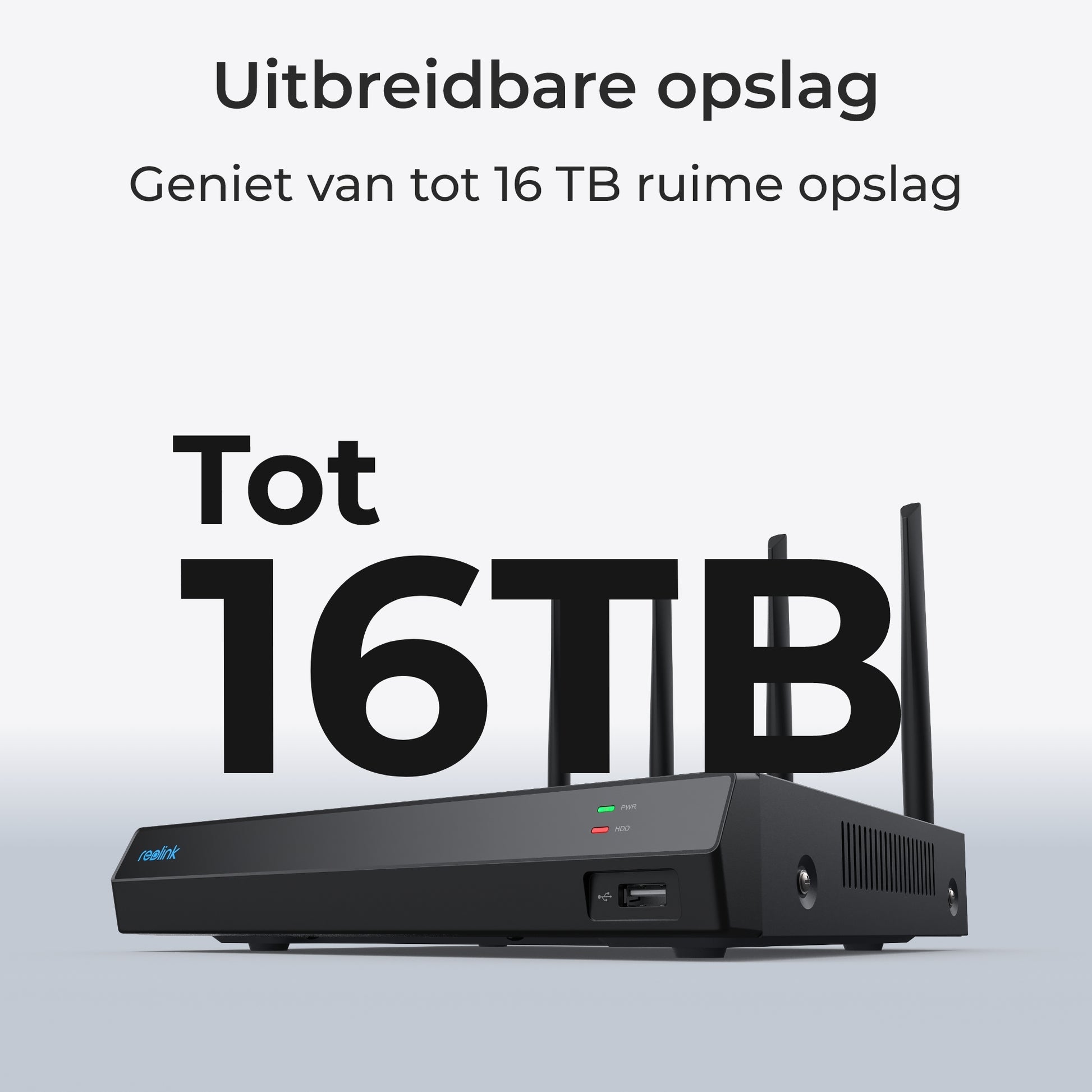 Reolink nvs12-8mb4w uitbreidbaar tot 12TB opslag lokaal