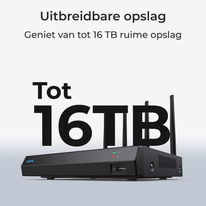 Reolink nvs12-8mb4w uitbreidbaar tot 12TB opslag lokaal