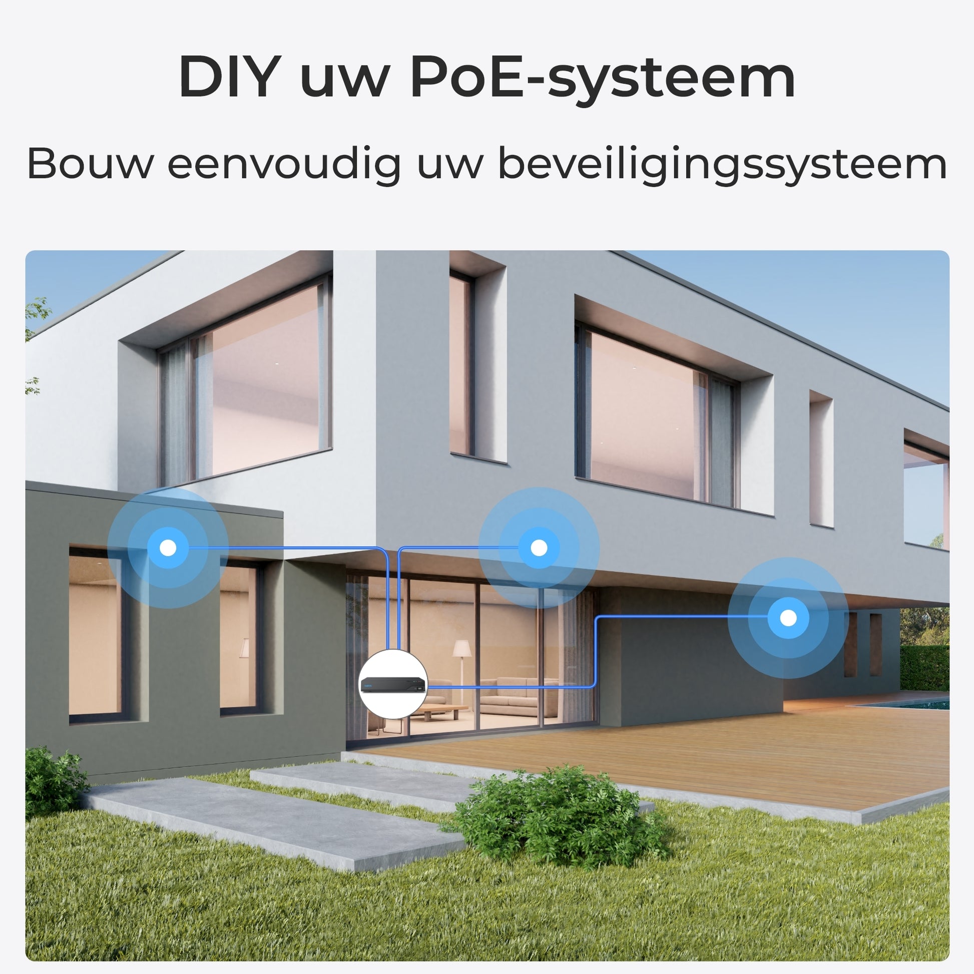 Reolink NVS16-8MD8 beveiligingssysteem doe het zelf PoE systeem