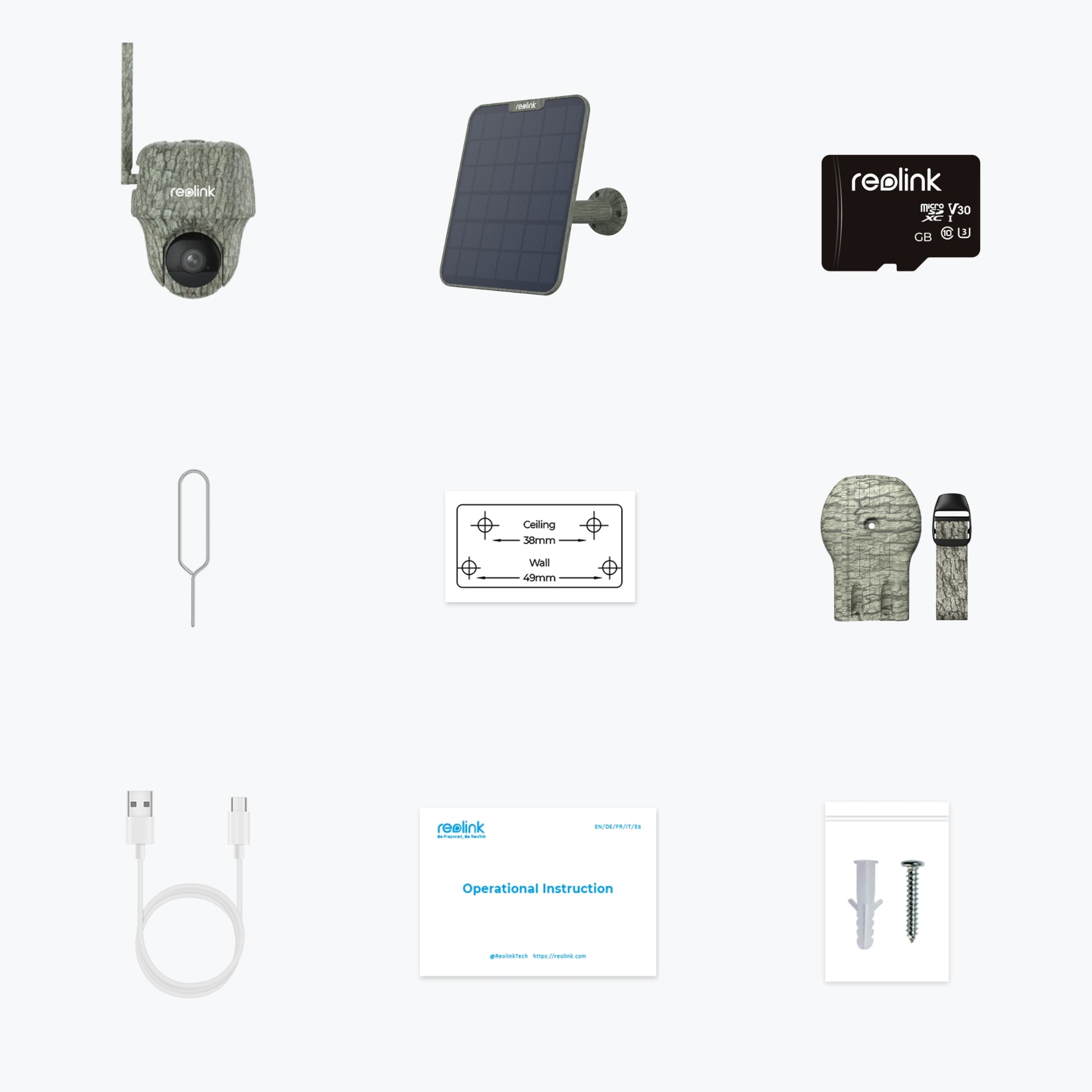 Reolink Go G450 Wildlife camera met zonnepaneel en microSD kaart