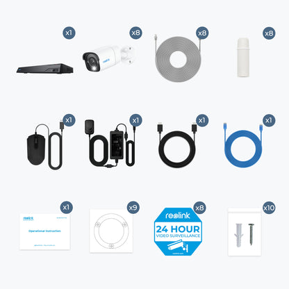 Reolink nvs16-12mb8 beveiligingssysteeem inhoud doos