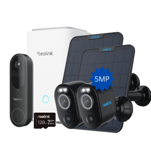 Reolink Home Hub startpakket videodeurbel met 2x B330 + zonnepaneel