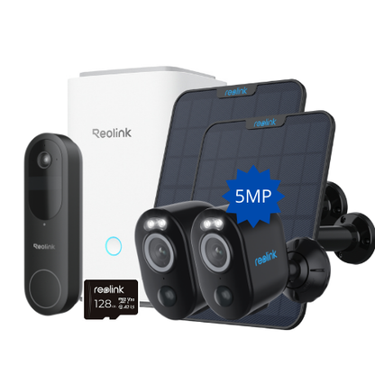 Reolink Home Hub startpakket videodeurbel met 2x B330 + zonnepaneel