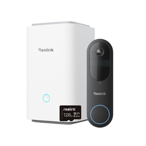 Reolink Home Hub combinatiedeal met 128 GB microSD kaart en videodeurbel batterij D340B