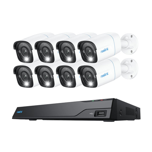 Reolink NVS16-8MB8, slimme 4K UHD PoE beveiligingsset met 4TB HDD ingebouwd 