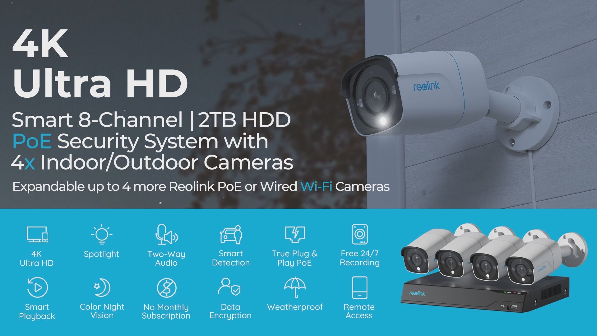 Video laden: Video Reolink NVS8-8MB4 beveiligingsset